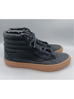 Vans Sk8-Hi Reissue Men's 10 Skate Shoes Sneakers Black Canvas Gum 751505